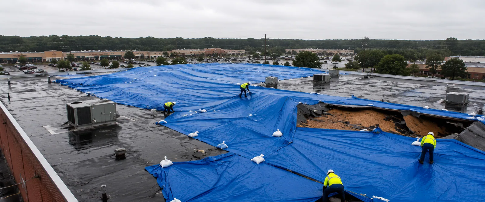 Storm damage roof repair in Simi Valley, CA Storm damage roof repair in Simi Valley, CA